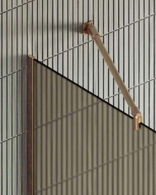 Душевая стенка MaybahGlass 119x195 / MGD-685-2у (бронзовое матовое стекло/бронза) — фото 6