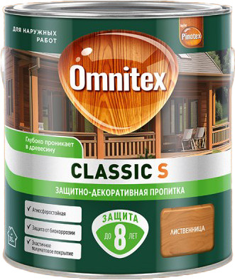 Пропитка для дерева Omnitex Classic S Лиственница (900мл)