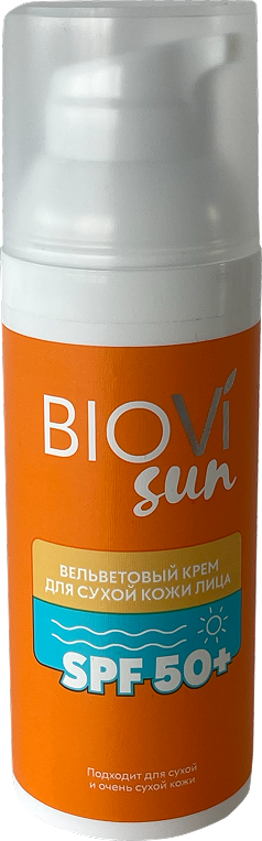 Крем солнцезащитный Biovi Sun Вельветовый для сухой кожи SPF 50+ (50мл)