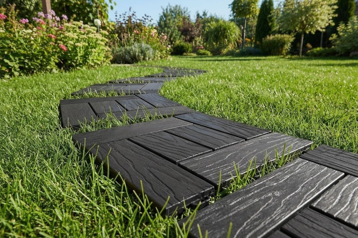 Плитка садовая Gardenplast 300x300мм / 00280 (4шт, черный) — фото 3