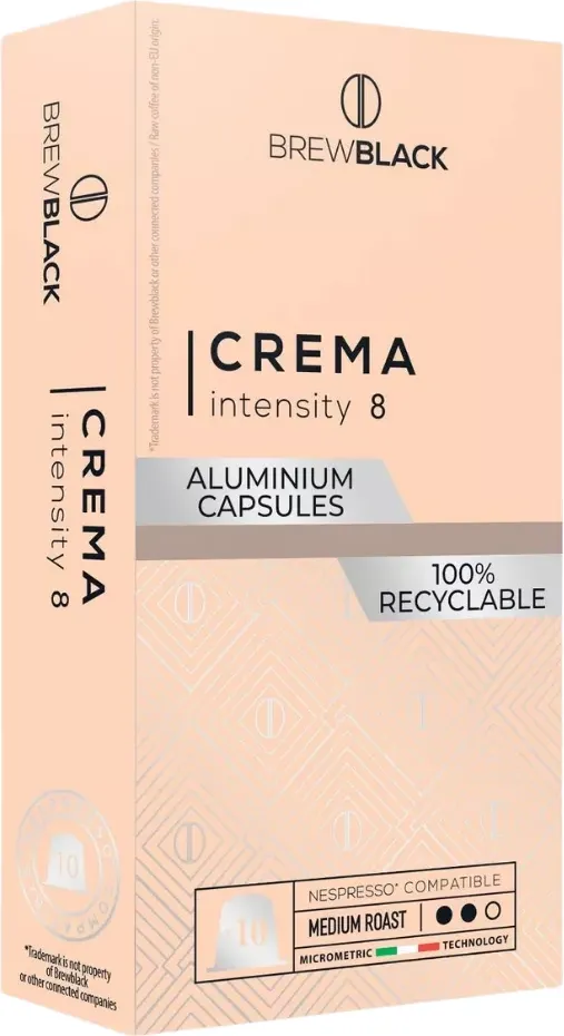 Кофе в капсулах Carraro Brew Black Crema стандарта Nespresso 5 пачек / 150119 (10x5.2г)