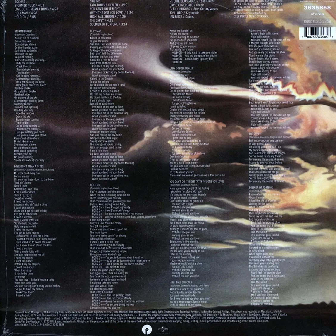 Виниловая пластинка Universal Music Deep Purple - Stormbringer — фото 3