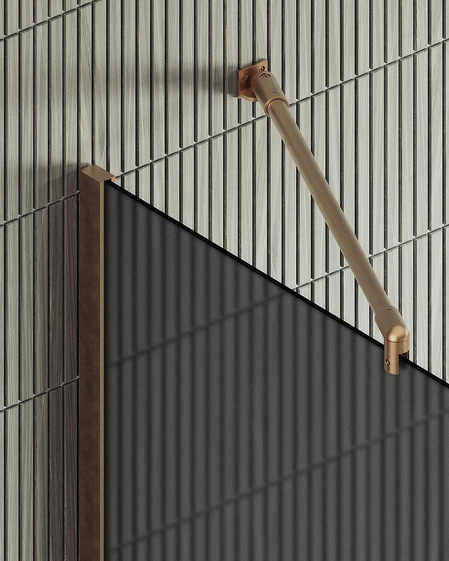 Душевая стенка MaybahGlass 69x195 / MGD-704-2ш (графитовое матовое стекло/бронза) — фото 6