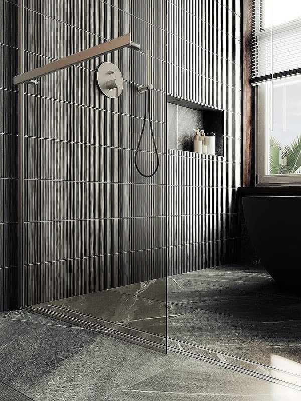 Душевая стенка MaybahGlass 99x195 / MGD-1459-5ш (бронзовое стекло/хром матовый) — фото 6