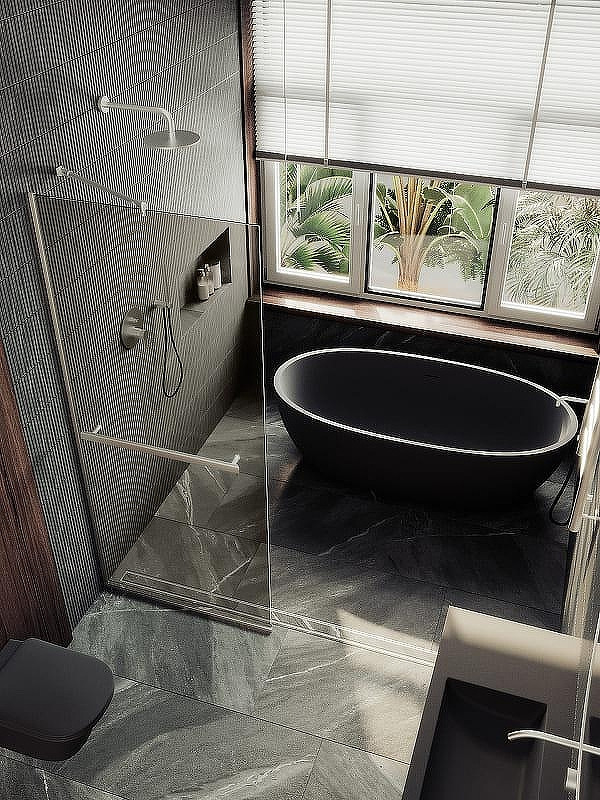 Душевая стенка MaybahGlass 99x195 / MGD-1459-5у (бронзовое стекло/хром матовый) — фото 3