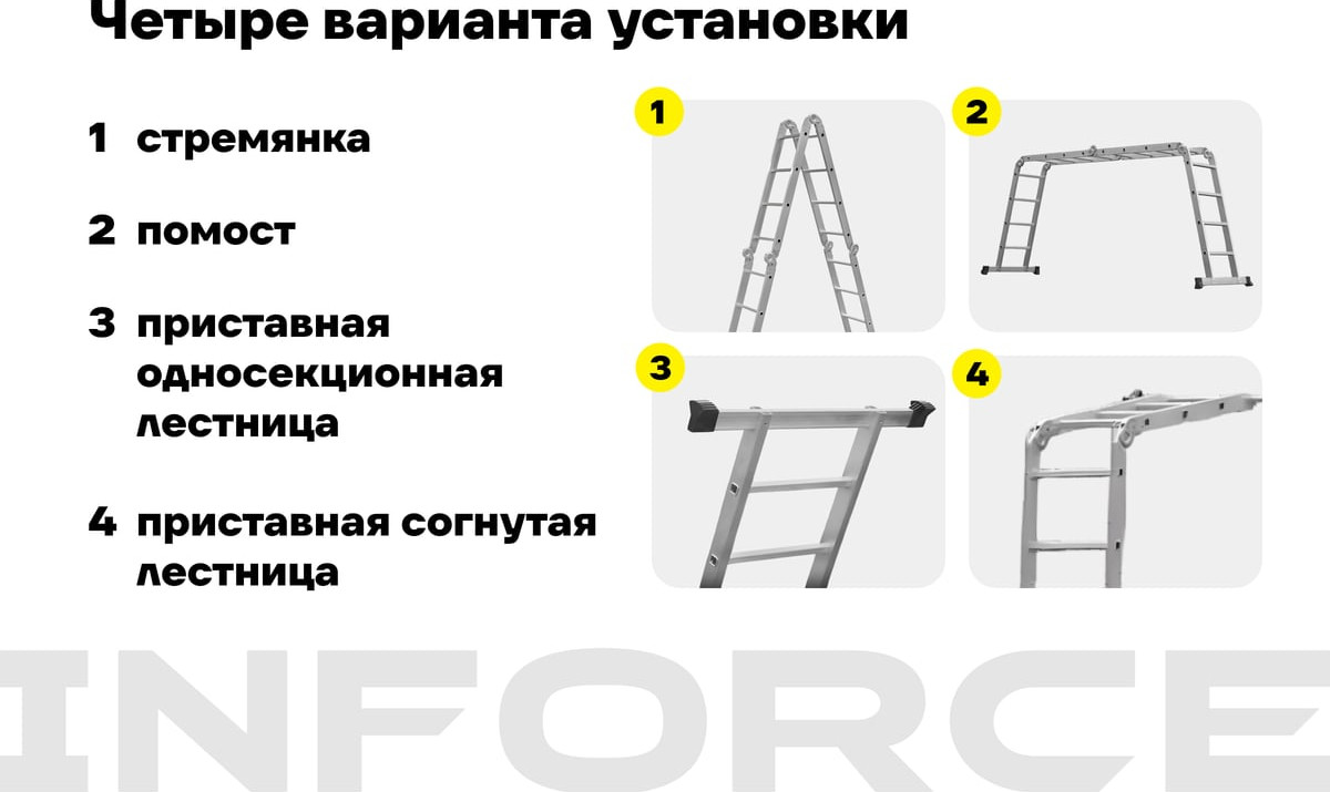 Лестница-трансформер Inforce ЛП-Т-4-4 — фото 3