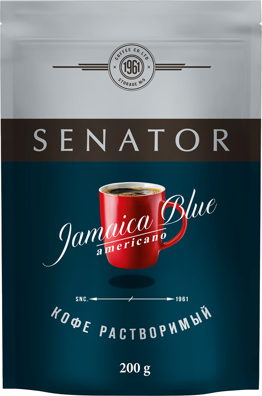 Кофе растворимый SENATOR Jamaica Blue Americano (200г, дойпак)