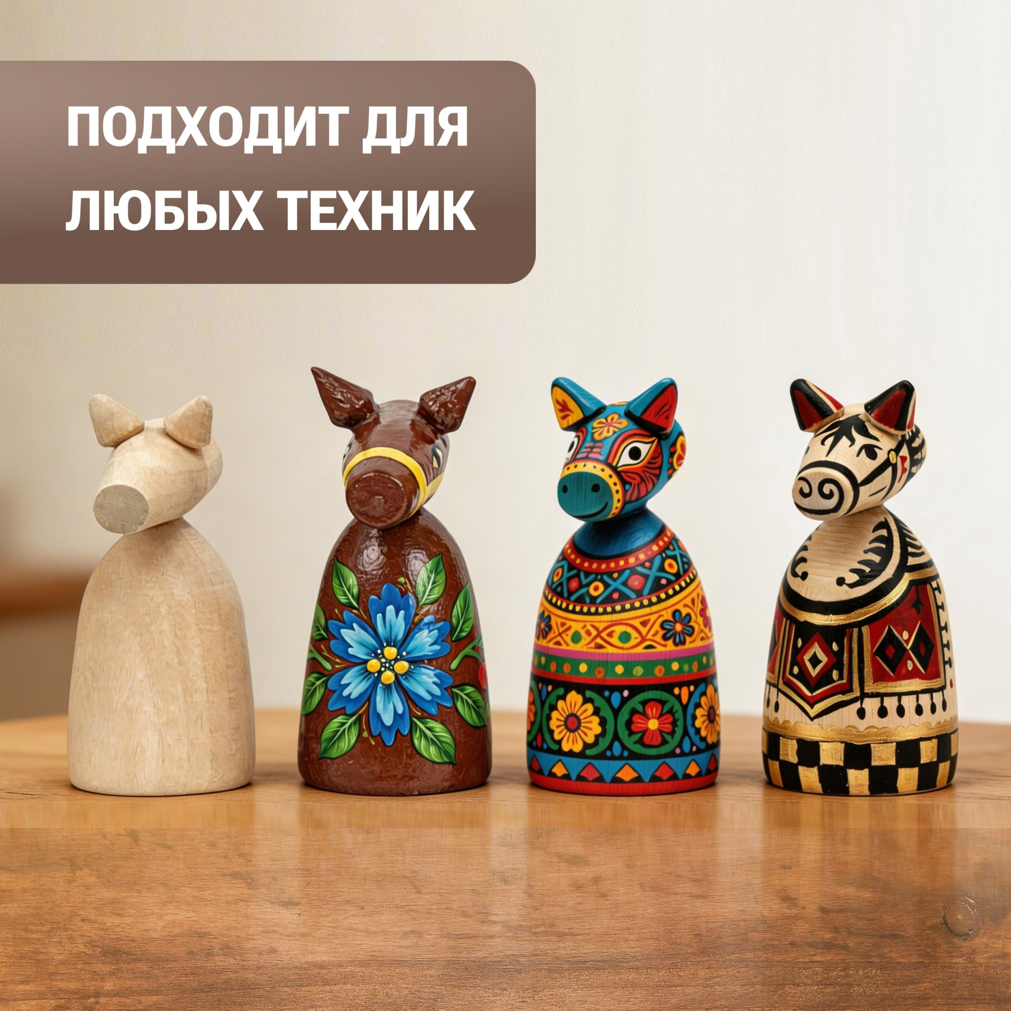 Набор заготовок для творчества Брестская Фабрика Сувениров Лошадка / kt_blank_x4 (4шт) — фото 5