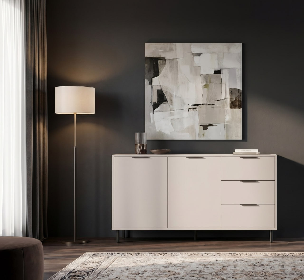 Тумба Mio Tesoro Rimini KOM2D3S/150 (кашемир/кашемир) — фото 4