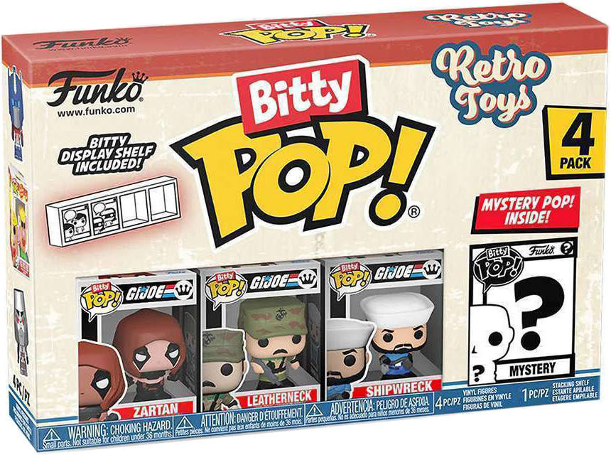 Набор фигурок коллекционных Funko POP! GI Joe Zartan. Leathernec. Shipwreck. Mystery / Fun75448 (4шт)