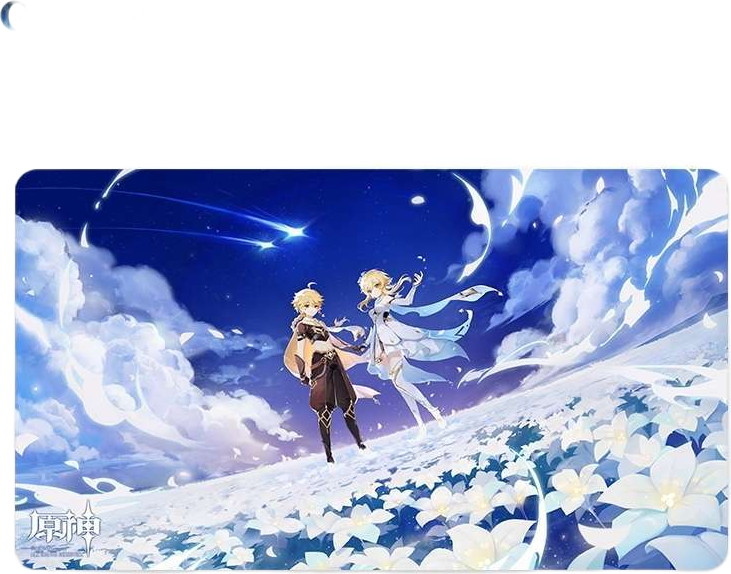 Коврик для мыши miHoYo Genshin Impact Desk Mat Twin Stars In The Flower Field / GEN409