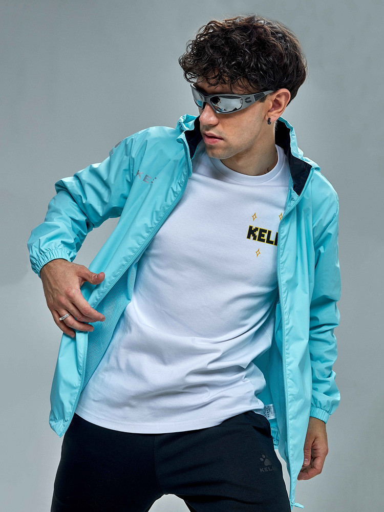 Ветровка Kelme Raincoat / 3801241-405 (L, голубой) — фото 6