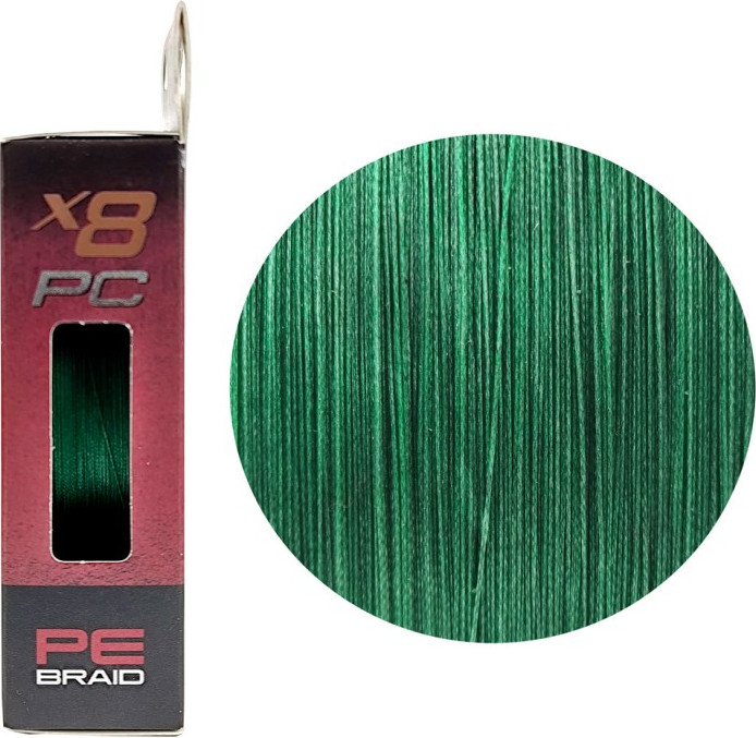 Леска плетеная RUZZA X8 PC 150м Moss Green 0.185мм 8.2кг/18lb / RBX8PCG-185 — фото 2