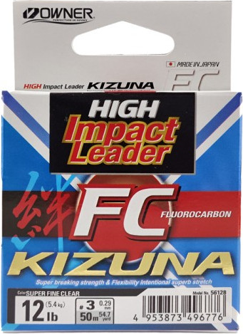 Леска монофильная Owner Kizuna FC super clear 50м 0.29мм 5.44кг / 56128-0285