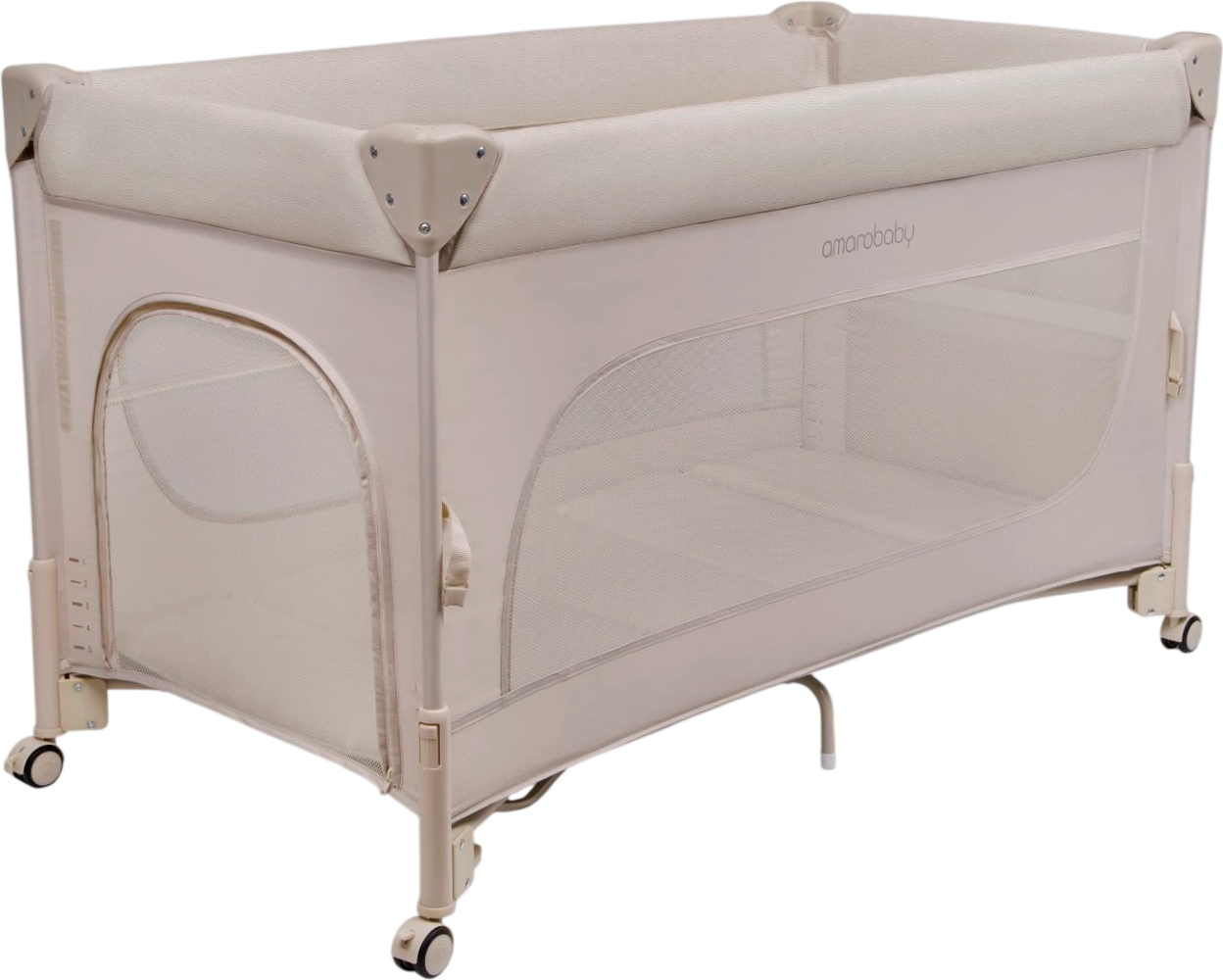 Кровать-манеж Amarobaby Oasis / АВ25-26OS/03 (бежевый)