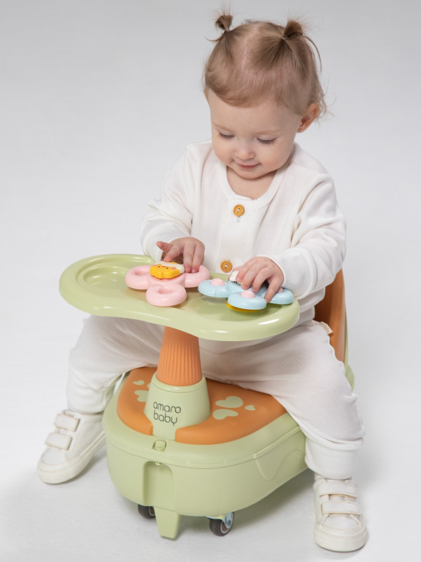 Каталка детская Amarobaby Swimmy / AB25-7SW/03 (бежевый) — фото 5