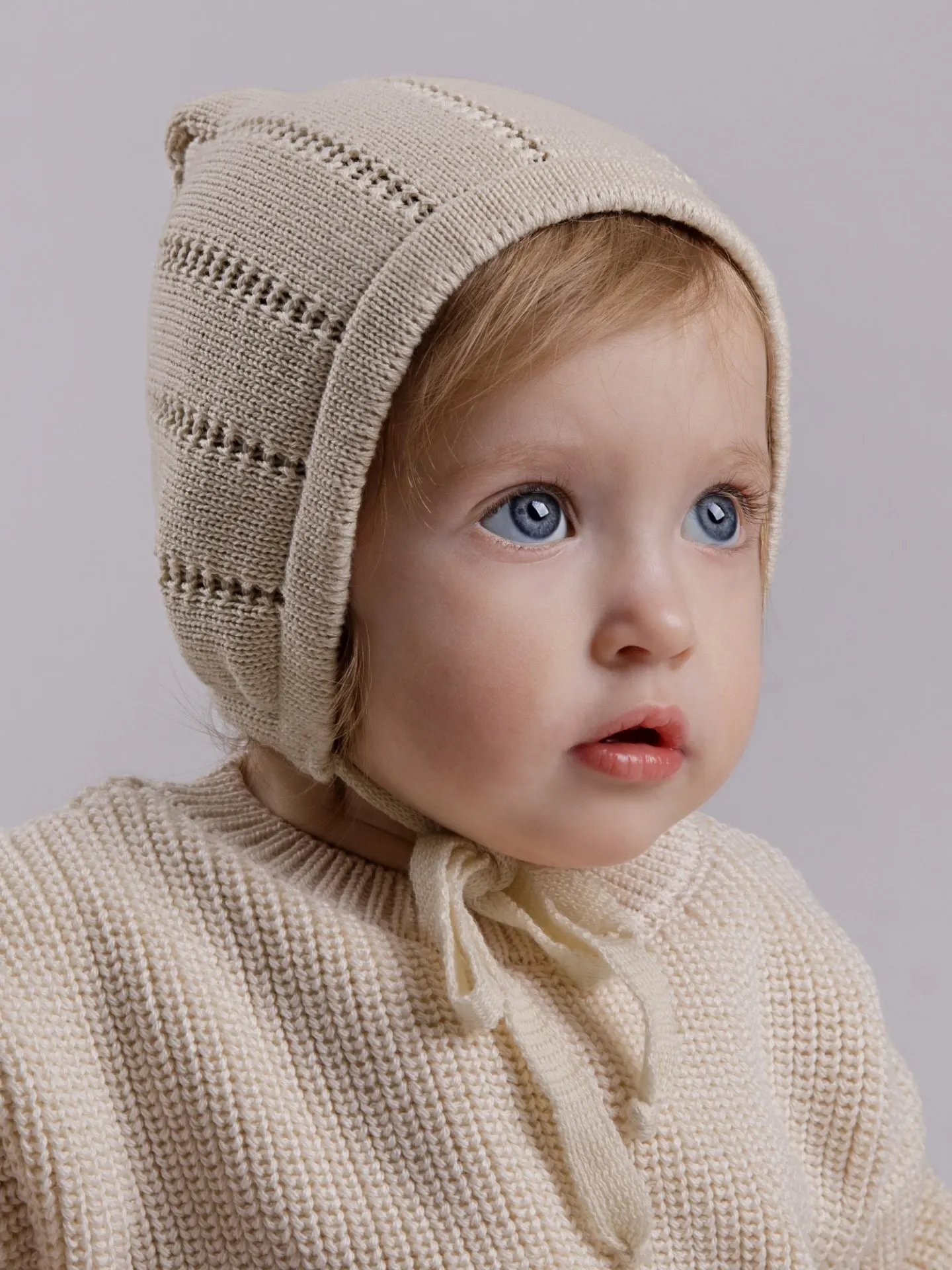 Шапочка для малышей Amarobaby Tiny / AB-OD26-TIN16/38-38 (светло-бежевый, р. 38-40) — фото 6