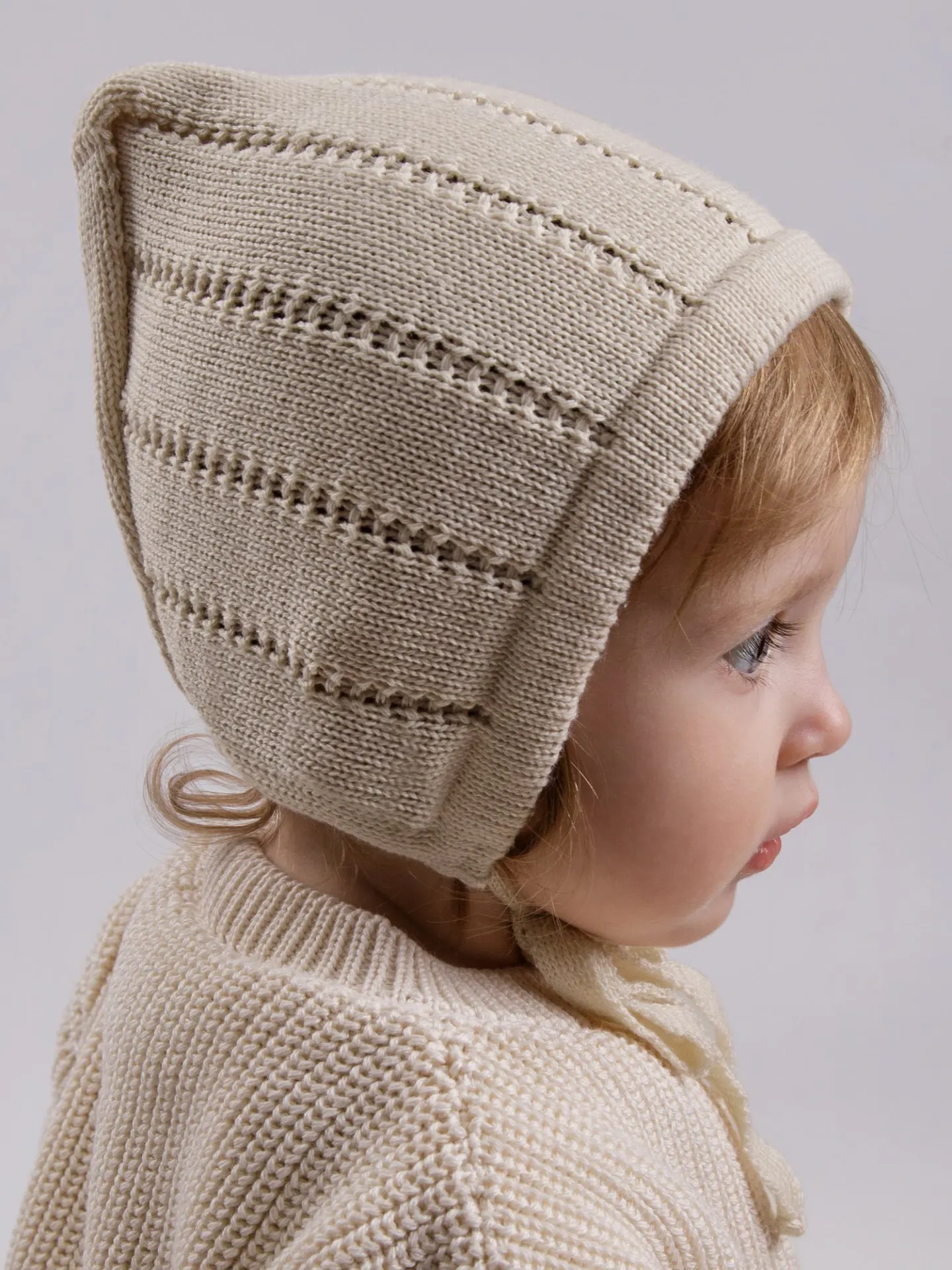 Шапочка для малышей Amarobaby Tiny / AB-OD26-TIN16/38-38 (светло-бежевый, р. 38-40) — фото 5