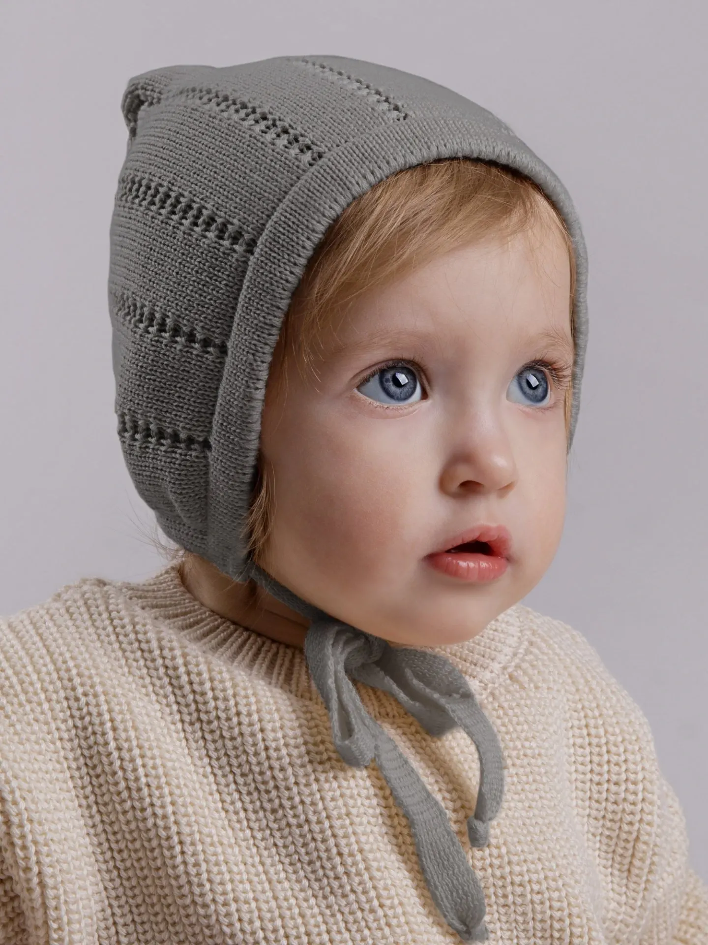 Шапочка для малышей Amarobaby Tiny / AB-OD26-TIN16/11-42 (серый, р. 42-44) — фото 5