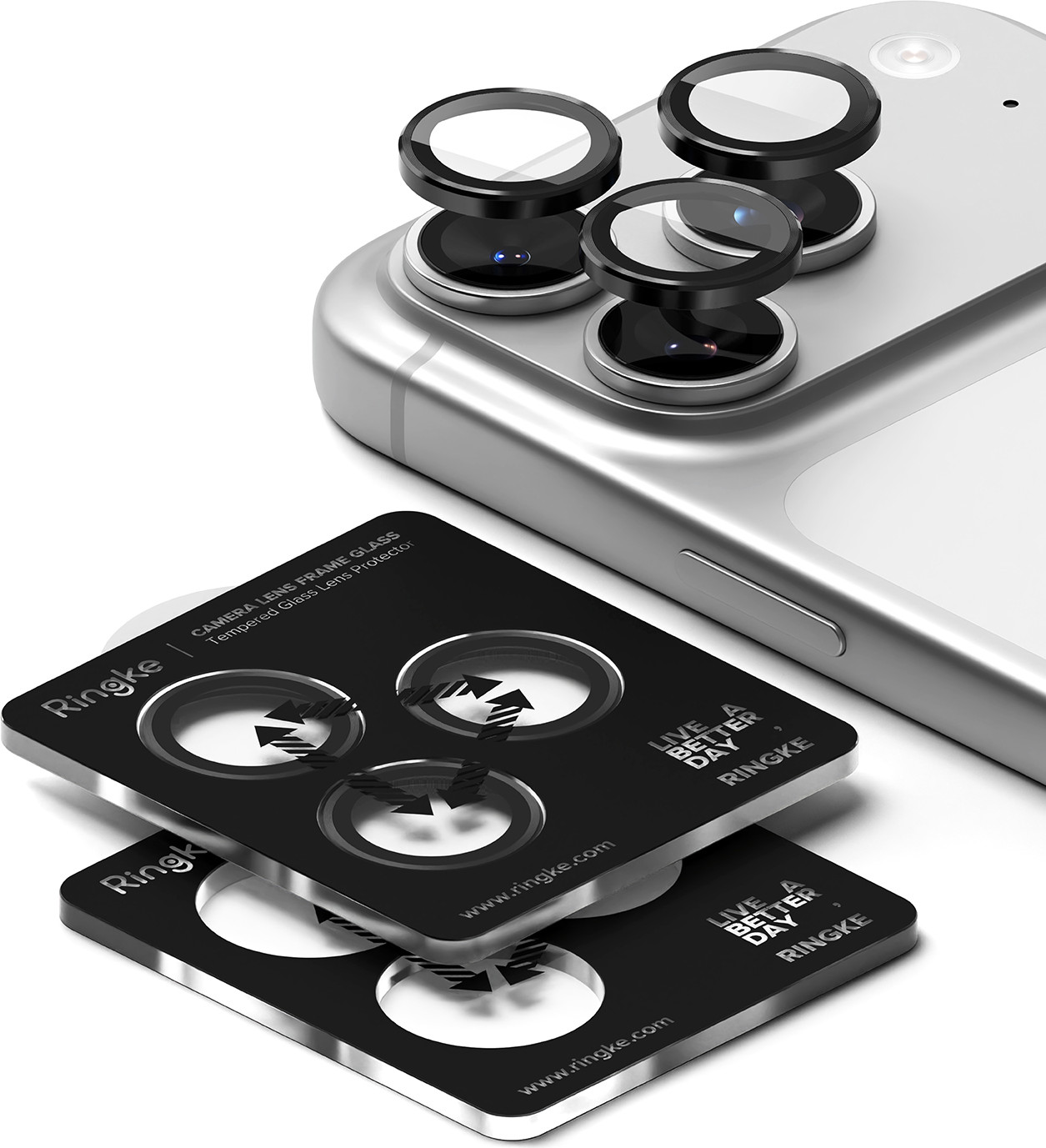 Набор защитных стекол для телефона Ringke Camera Lens Frame для iPhone 17 Pro/17 Pro Max (2шт) — фото 2