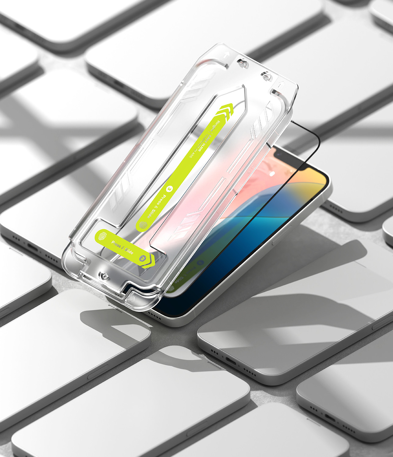Набор защитных стекол для телефона Ringke Easy Slide для iPhone 17e/16e/14/13 Pro/13 (2шт) — фото 6