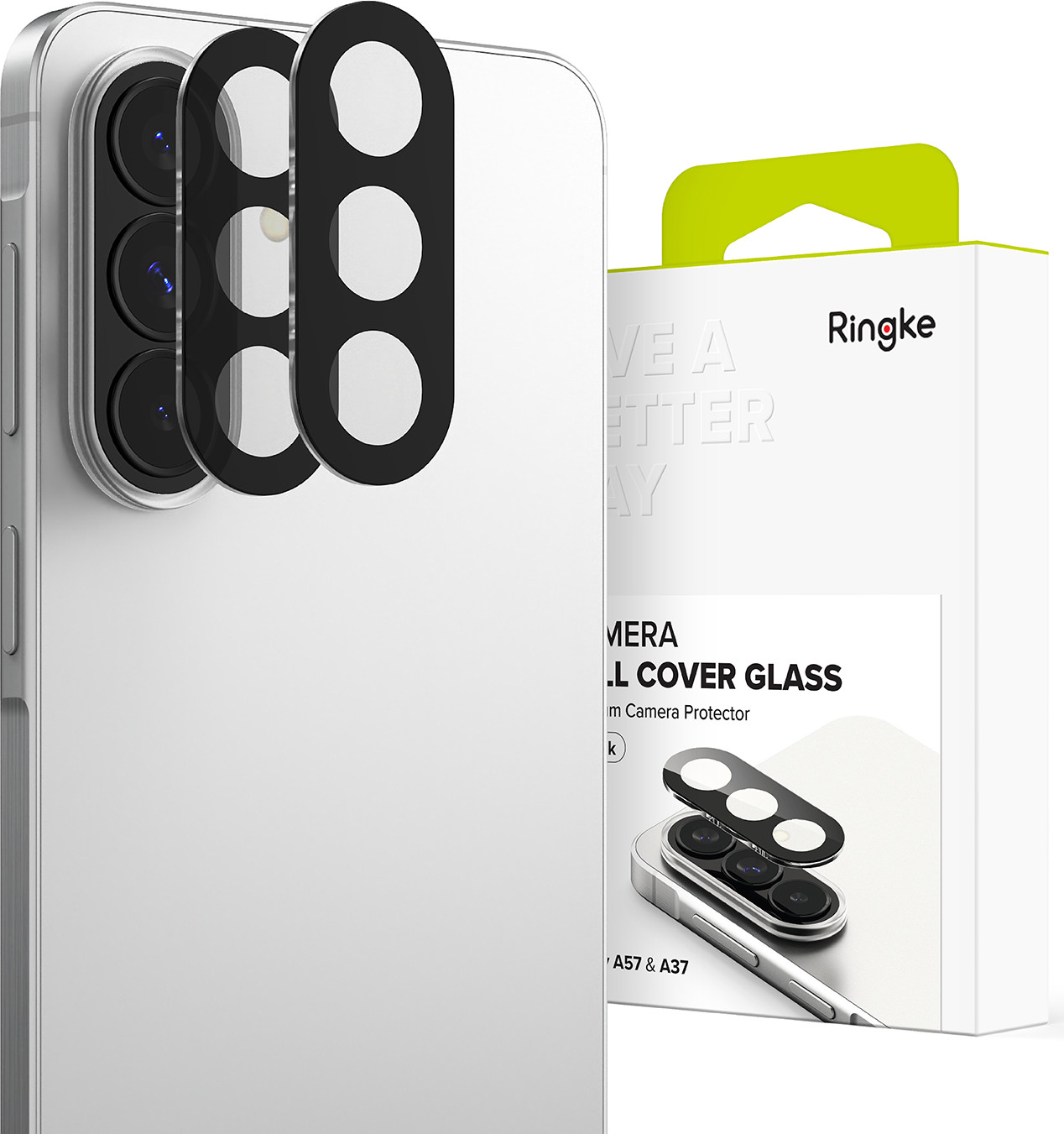 Набор защитных стекол для телефона Ringke Camera Full Cover для Galaxy A57/A37 (2шт) — фото 4