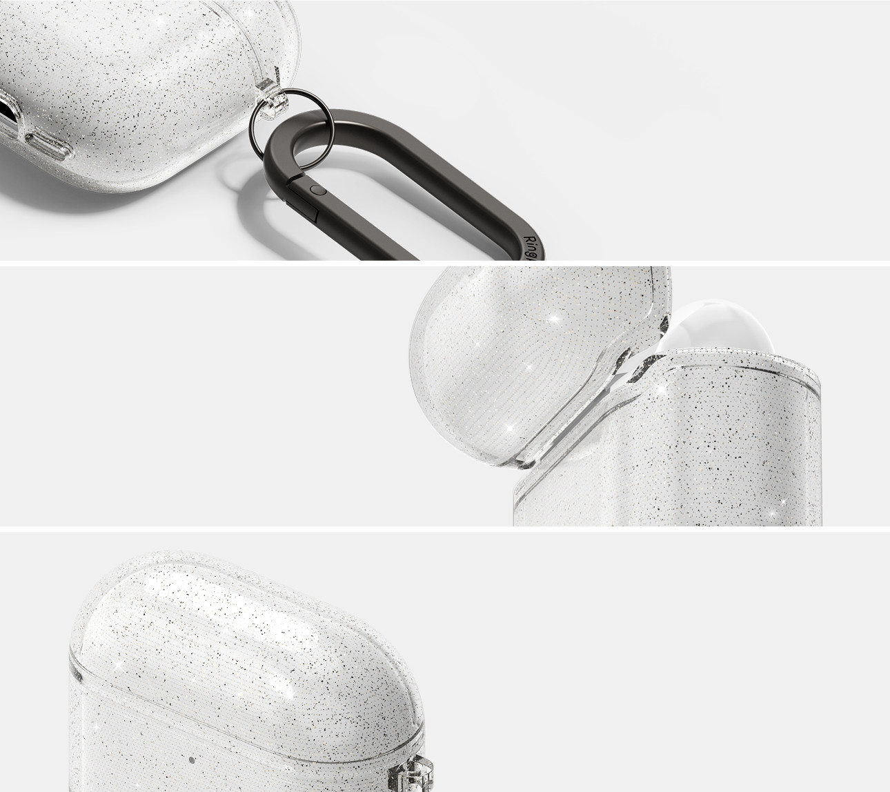Чехол для наушников Ringke Air для AirPods 4 (Glittler Clear) — фото 6