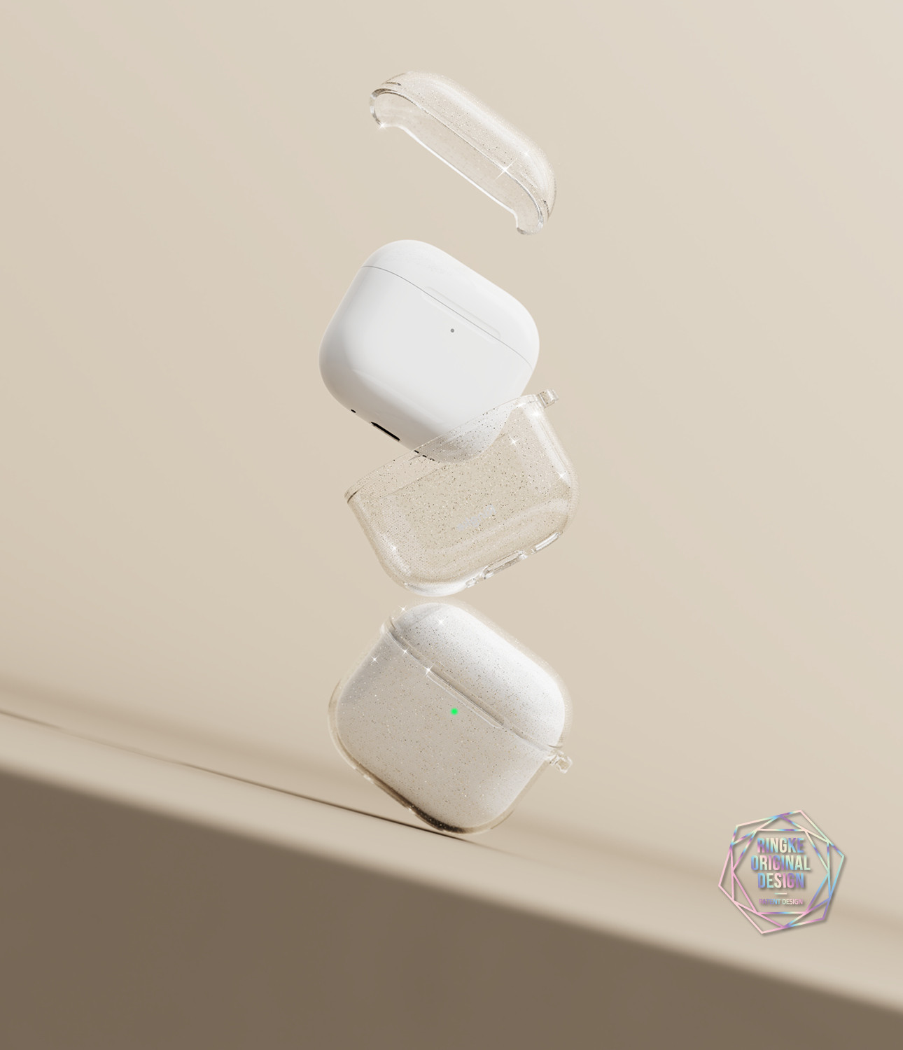 Чехол для наушников Ringke Air для AirPods 4 (Glittler Clear) — фото 2