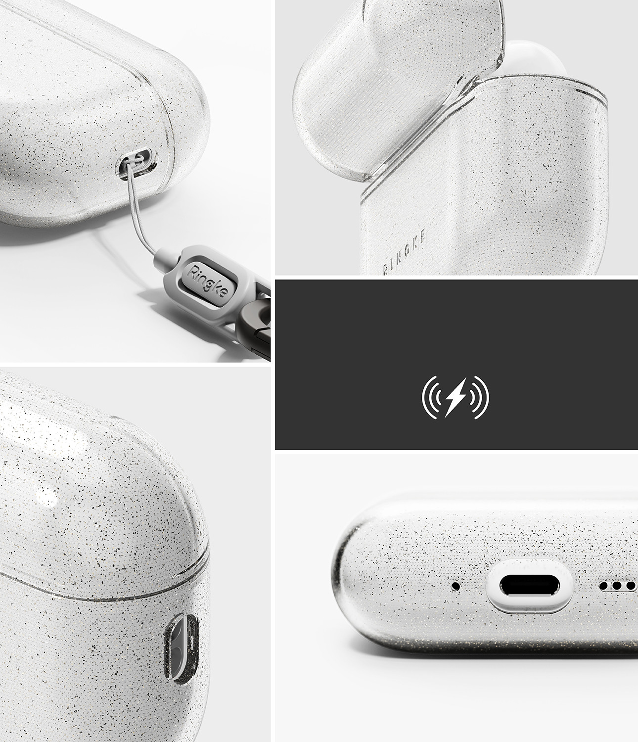 Чехол для наушников Ringke Air для AirPods Pro 3 (Glitter Clear) — фото 5