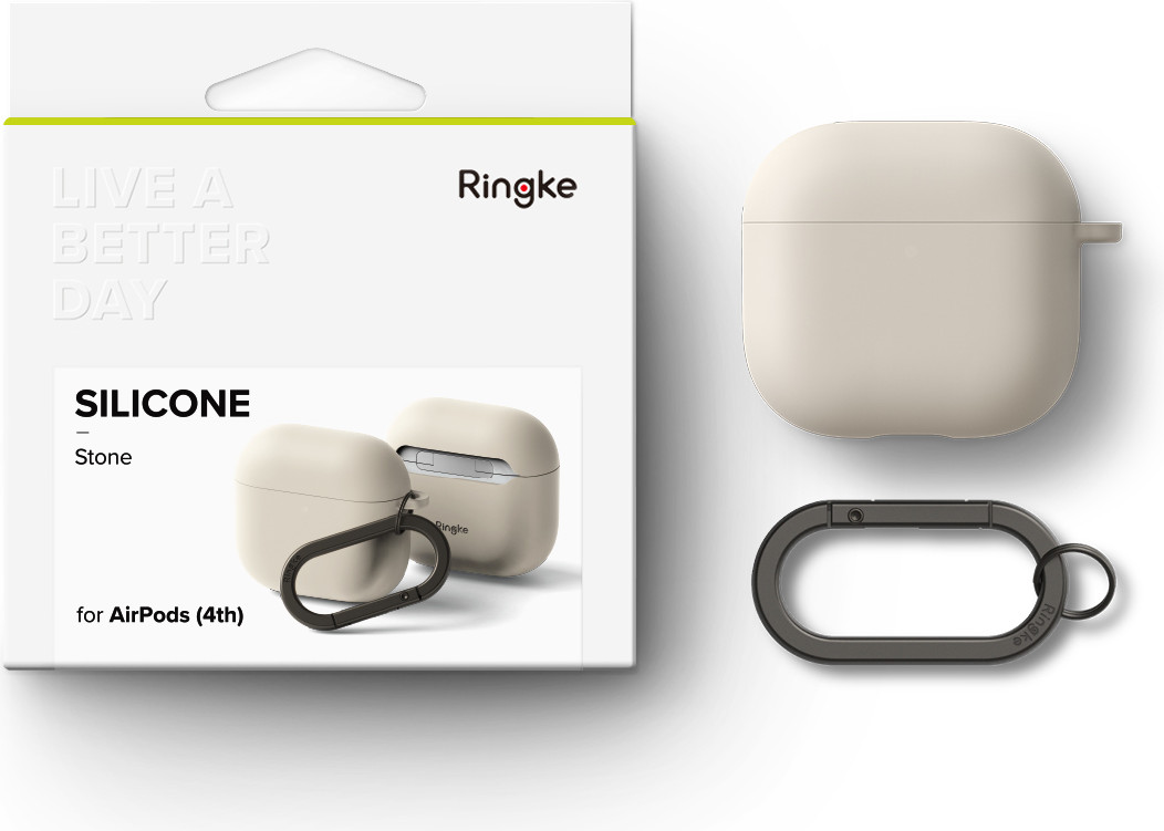 Чехол для наушников Ringke Silicone для AirPods 4 (серый) — фото 3
