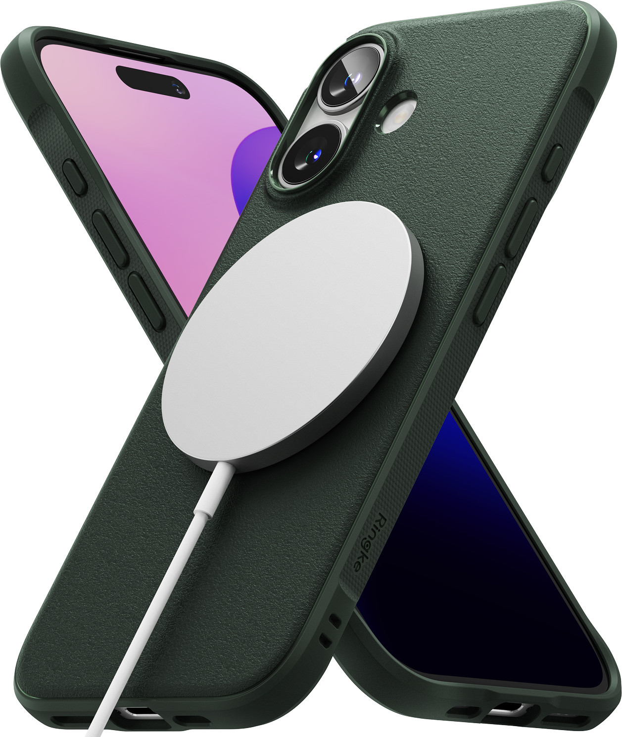 Чехол-накладка Ringke Onyx Magnetic для iPhone 16 (Dark Green) — фото 4