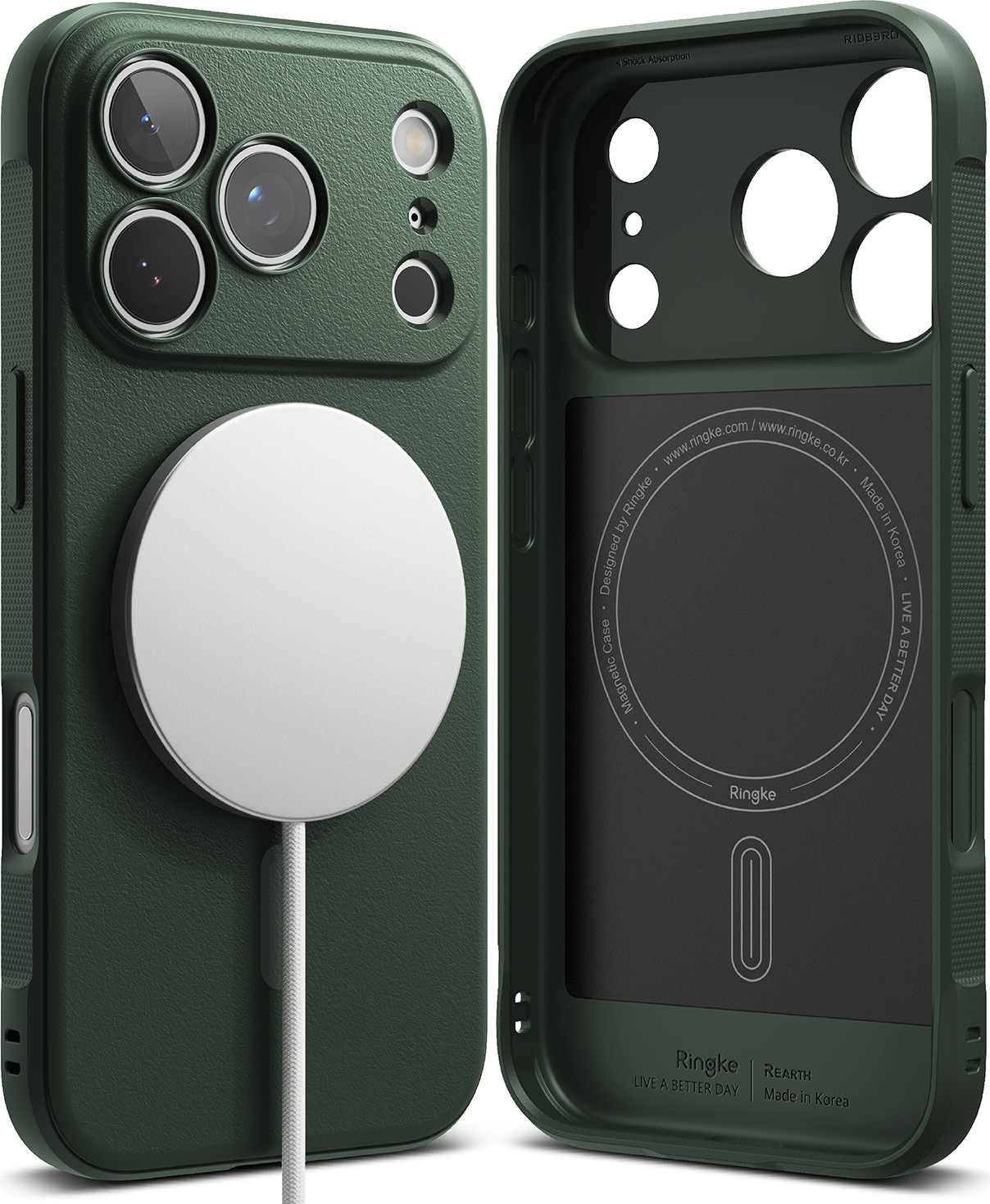 Чехол-накладка Ringke Onyx Magnetic для iPhone 17 Pro (Dark Green)