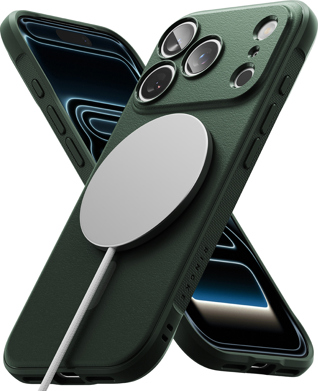 Чехол-накладка Ringke Onyx Magnetic для iPhone 17 Pro (Dark Green) — фото 3