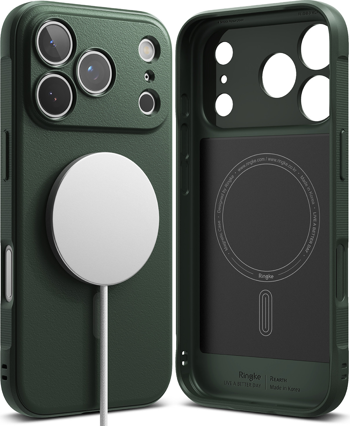 Чехол-накладка Ringke Onyx Magnetic для iPhone 17 Pro Max (Dark Green) — фото 2