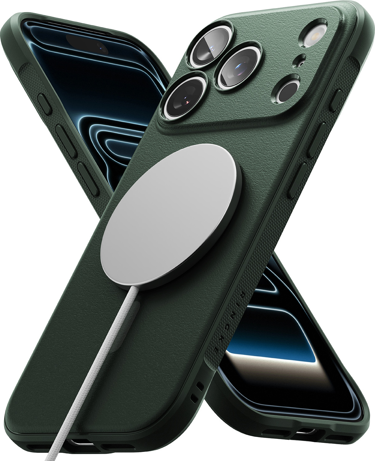 Чехол-накладка Ringke Onyx Magnetic для iPhone 17 Pro Max (Dark Green) — фото 4