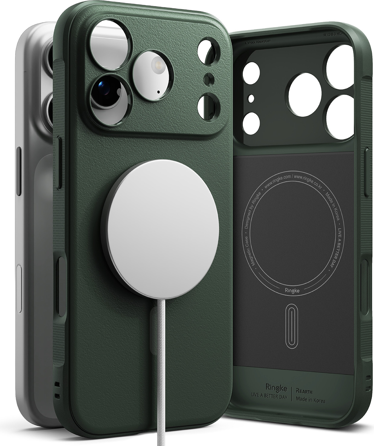 Чехол-накладка Ringke Onyx Magnetic для iPhone 17 Pro Max (Dark Green) — фото 3