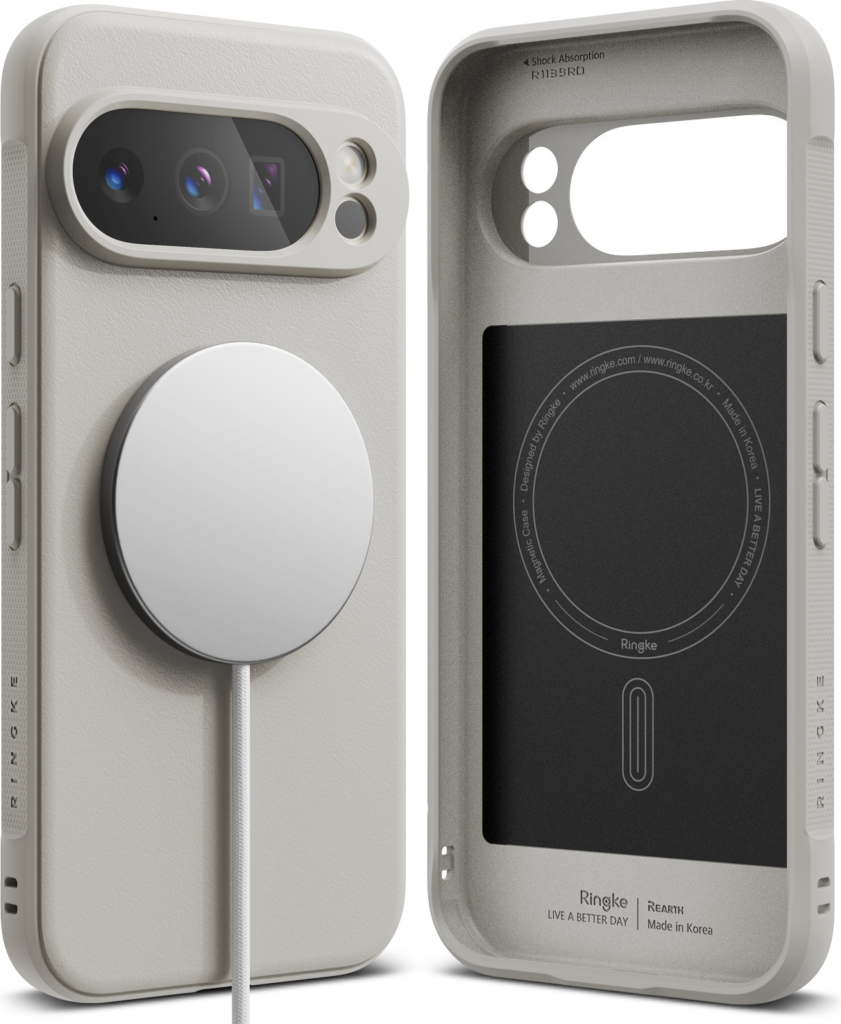 Чехол-накладка Ringke Onyx Magnetic для Pixel 10 Pro XL (Warm Gray) — фото 2