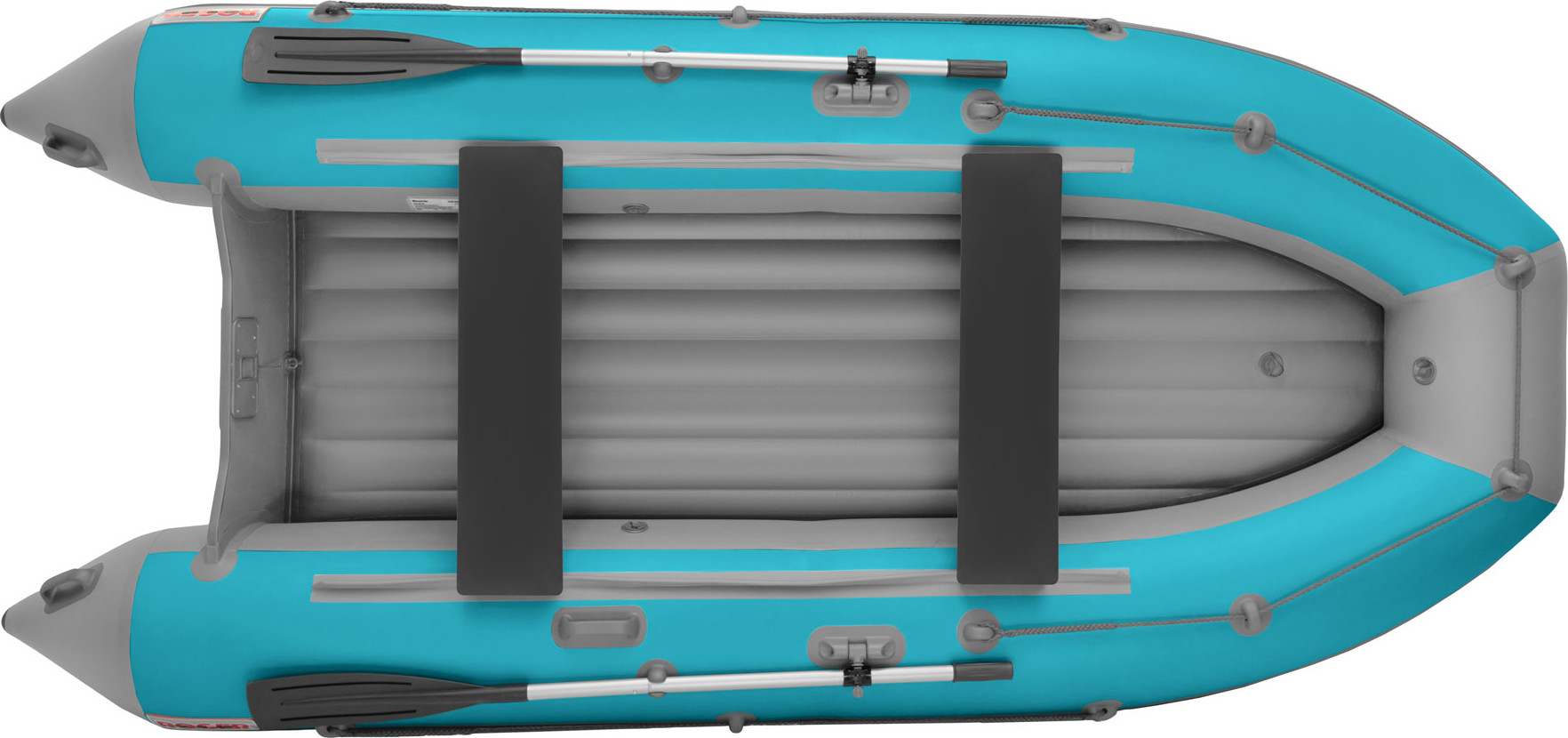 Надувная лодка Roger Boat Zefir 3100 LT (малокилевой, бирюзовый/серый комби) — фото 2