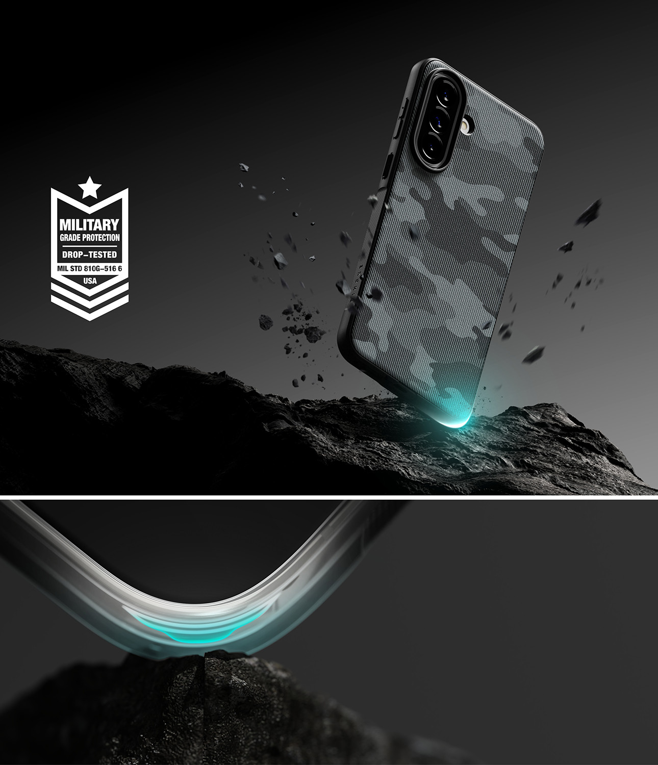 Чехол-накладка Ringke Onyx для Galaxy A57 (Camo Black) — фото 6