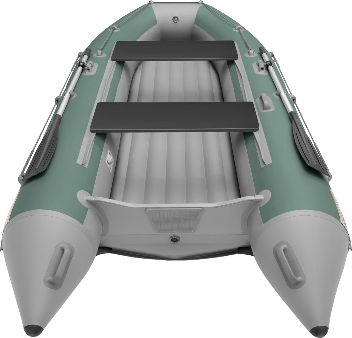 Надувная лодка Roger Boat Zefir 3500 LT (малокилевой, зеленый/серый комби) — фото 5