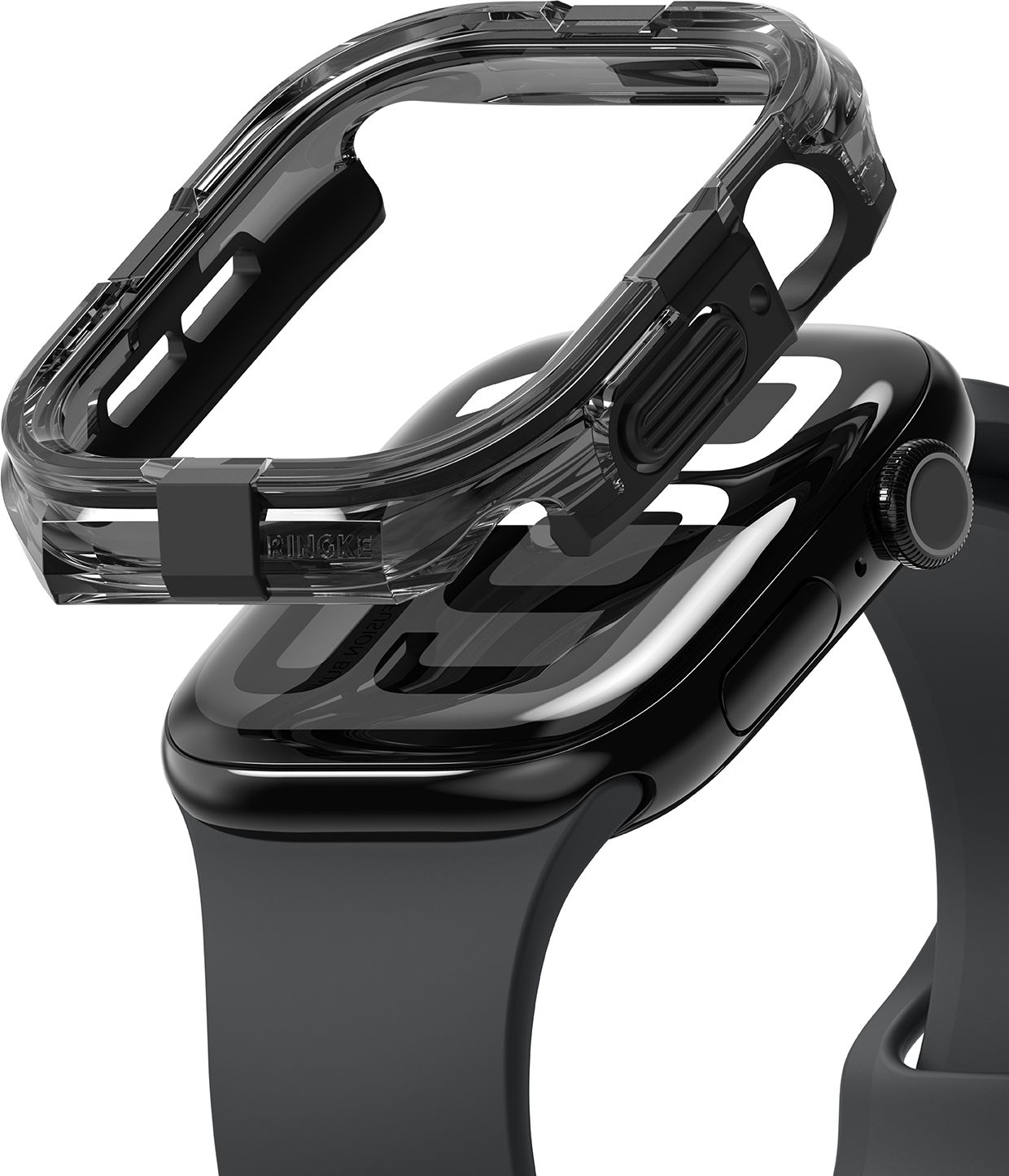 Защитный чехол для умных часов Ringke Fusion Bumper для Apple Watch 11/10 42mm (Black) — фото 2