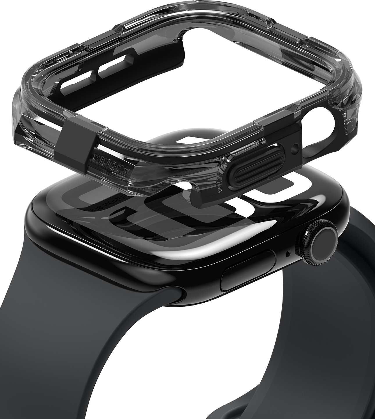 Защитный чехол для умных часов Ringke Fusion Bumper для Apple Watch 11/10 46mm (Black)