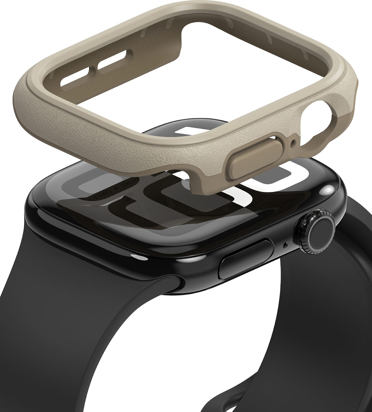 Защитный чехол для умных часов Ringke Onyx для Apple Watch 11/10 46mm (Gray Sand)