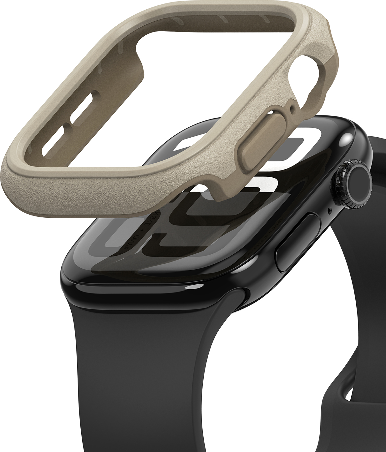 Защитный чехол для умных часов Ringke Onyx для Apple Watch 11/10 46mm (Gray Sand) — фото 2