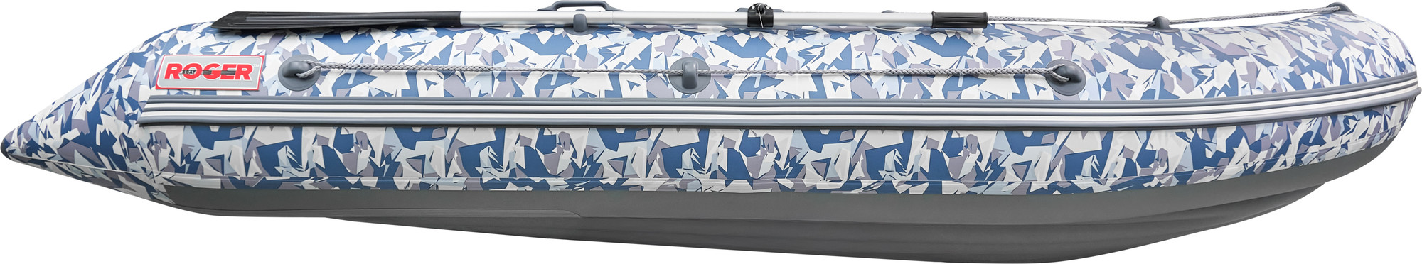 Надувная лодка Roger Boat Zefir 3700 (большой киль, битое стекло/серый комби) — фото 4
