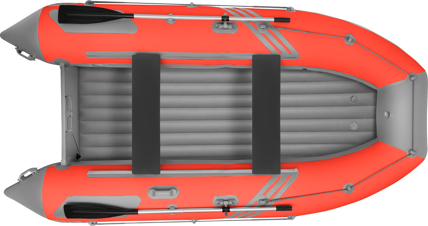 Надувная лодка Roger Boat Zefir 4000 (большой киль, красный/серый комби) — фото 2