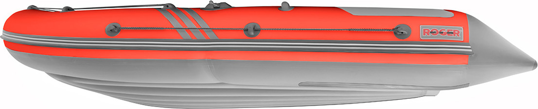 Надувная лодка Roger Boat Zefir 4000 (большой киль, красный/серый комби) — фото 6