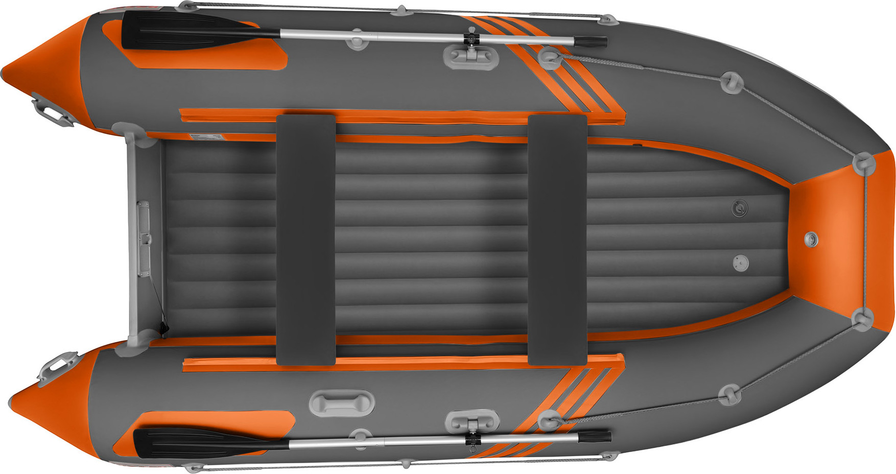 Надувная лодка Roger Boat Zefir 4000 (большой киль, графит/оранжевый комби) — фото 2