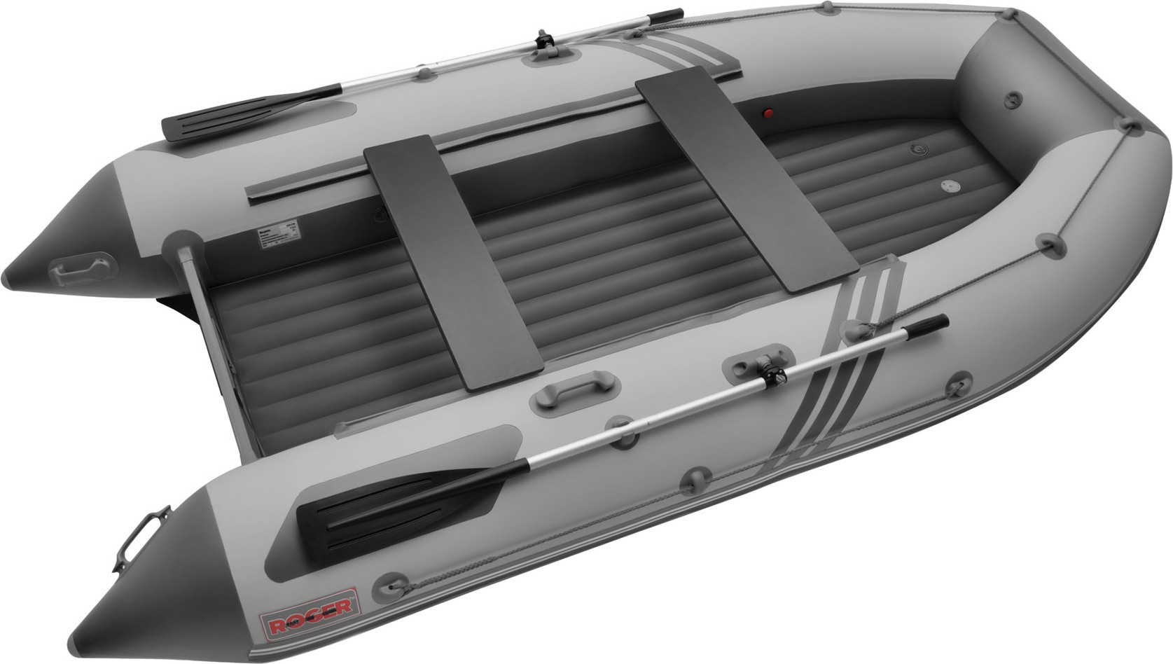 Надувная лодка Roger Boat Zefir 4000 (большой киль, серый/графит комби)