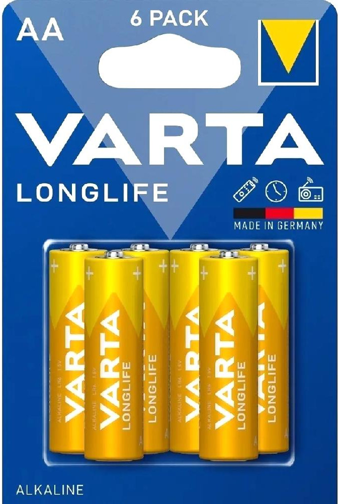 Комплект батареек Varta Longlife AA / V04106101426 (6шт)